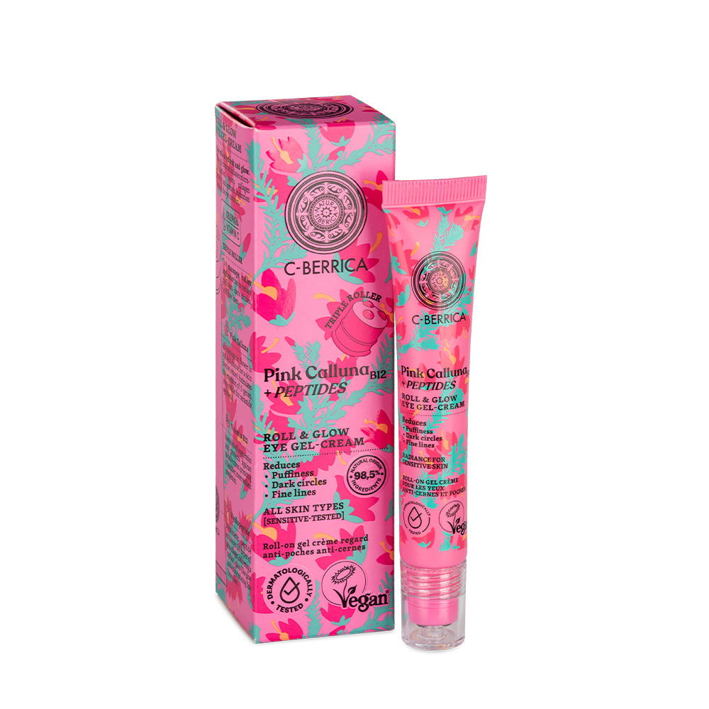 C-Berrica Pink Calluna Crema-gel para el contorno de ojos Roll And Glow