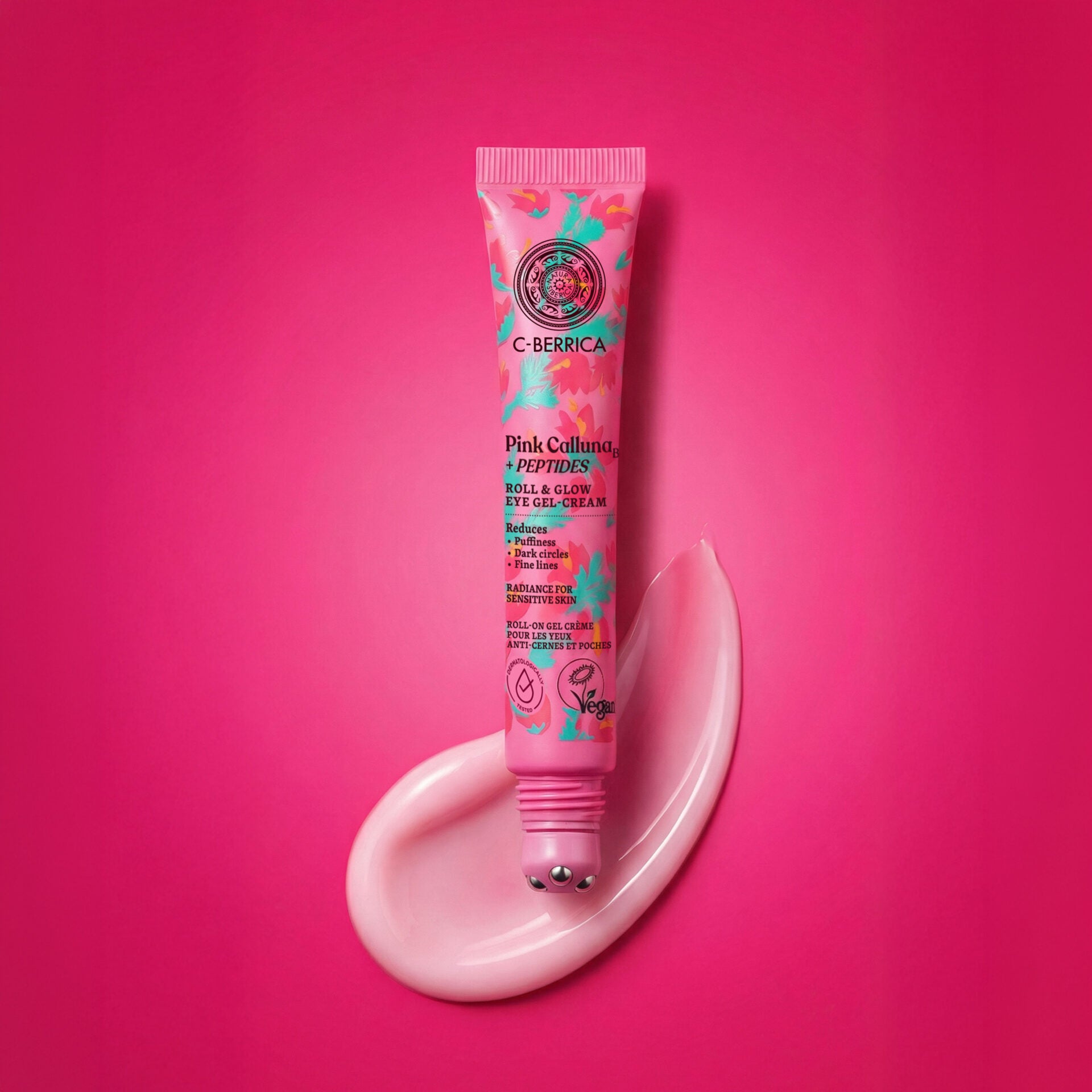 C-Berrica Pink Calluna Crema-gel para el contorno de ojos Roll And Glow